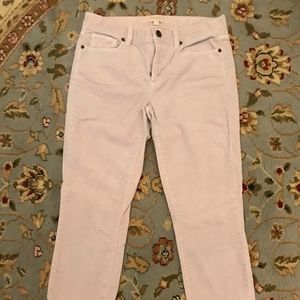 Jcrew size 27 violet corduroy pants, skinny leg